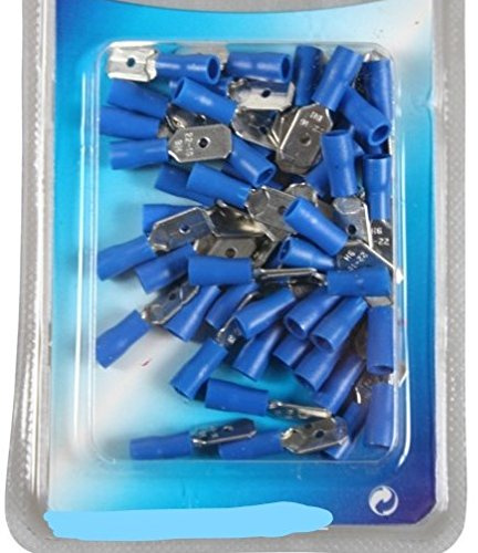 KABELSCHUHE 50 TLG STECKER FLACH/2.5=>6.3 BLAU
