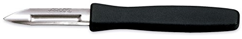 Arcos Serie Gadgets - Caja 36 uds Cuchillo Mondador Pelapatatas - Hoja de Acero Inoxidable de 60 mm - Mango de Polipropileno Color Negro (36 UDS)