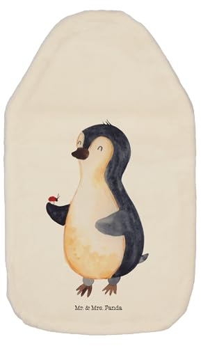 Mr. & Mrs. Panda Wärmflasche Pinguin Marienkäfer - Geschenk, Kinderwärmflasche, Wärmekissen, Pinguine, Wärmflaschenbezug, Liebe, Kleine Wärmflasche,