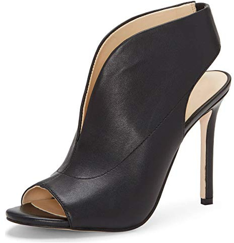 YDN Women Chic Slingback Peep Open Toe Stiletto High Heel Sandals Ankle Boots Cutout Party Office Shoes Size 9 Black