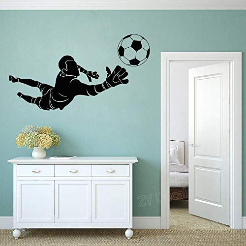 Sport Wandaufkleber Abnehmbare Fußball Torwart Spieler Wandtattoo Kinder Jungen Room Decor Vinyl Sport Kunst Wandaufkleber 103X56 Cm