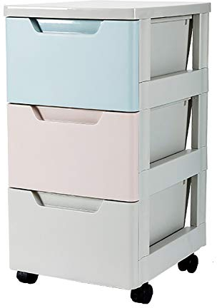 LYNN Schubladenschrank,Haushalt Bodenständig Schmaler Schließfächer,Auf Rollen Multifunktion Finishing-Schrank,PP Es Kann Sich Bewegen/Farbe / 32x40x64cm