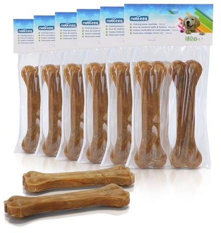 Nobleza - Tuggben för hundar 15 cm x 12 bitar, 100% naturliga nöthudsben och hundben för stora hundar, Hundben med hög proteinhalt