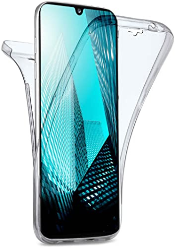 moex Double Case für Samsung Galaxy A41 Hülle Silikon Transparent, 360 Grad Full Body Rundum-Schutz, Komplett Schutzhülle beidseitig, Handyhülle vorne und hinten - Klar