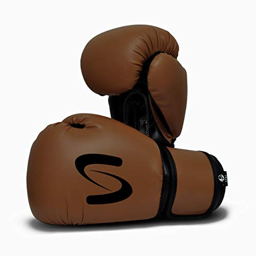 Kids Classic Boxing Gloves - Boxing MMA Muay Thai Training & Bag Work (Brown, 8 Oz)