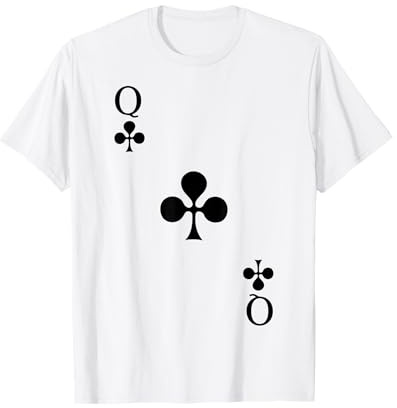Spielkarte Kreuz Dame Königin Queen Fasching Karneval Kostüm T-Shirt