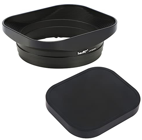 Haoge LH-S245G Gegenlichtblende aus Metall, quadratisch, für Sony FE 50 mm F2.5 G, FE 40 mm F2.5 G, FE 24 mm F2.8 G Objektiv, RX1 RX1R RX1RII/M2 RX1R III M3 Kameraschirm mit Kappe auf Sony a7CII a7R5