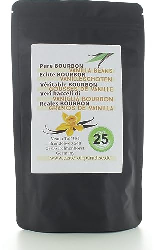 Baccelli di vaniglia Bourbon (25 pezzi – 10 – 11 cm) Top Gourmet qualità – Grado A 100% naturale dal Madagascar