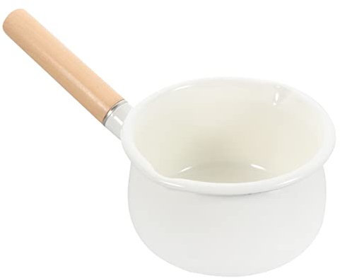 Angoily Spargeltopf Puderzuckerstreuer Email Milchtopf Non- Stick Milk Pan Mini- Saucepan Butterw?rmer Pasta Kochen Pot Suppentopf Emaille Kochgeschirr Topf Haushaltshelfer