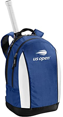 Wilson Tennis-/Badmintonschlägertasche, US Open Junior Rucksack, Blau x Weiß