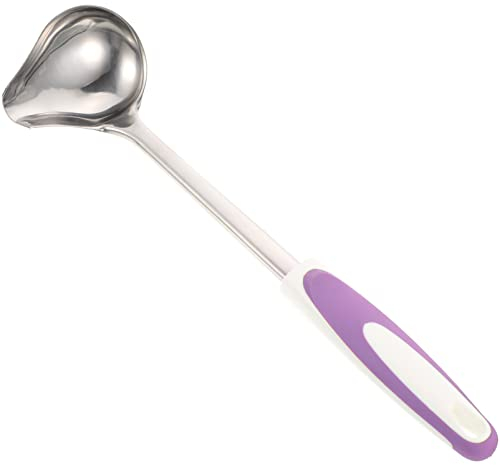 Yardwe Mestolo per salsa in acciaio inox beccuccio versatore cottura cucchiaio per salsa mestolo piccola pioggerella cucchiaio da zuppa utensile da cucina per cucina ristorante