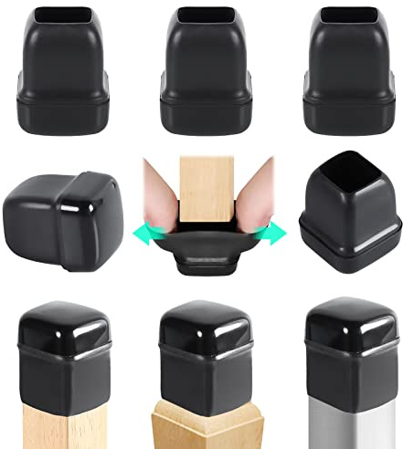 RCHYFEED 14-19mm Proteggi Gambe per Mobili 0,75'' Coprigambe per Sedia in Silicone, 24 pz Elastiche Protezione per Gambe Delle Sedie per Antigraffio, Protezioni per Tappeti per Gambe di Sedie e Mobili
