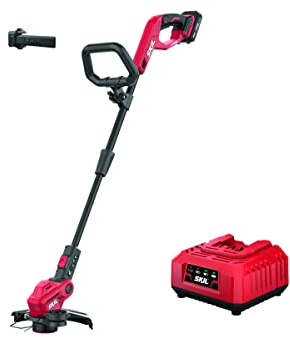 SKIL GT1E0230AA - Tagliaerba a batteria da 18 V, batteria da 2,0 Ah + caricabatterie, larghezza di lavoro 25 cm, avanzamento automatico, manico telescopico)