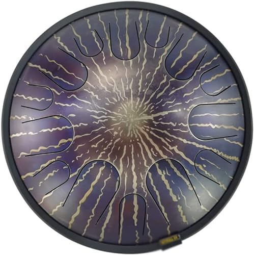 LIOONS Drum 14 Zoll 14 Note Steel Tongue Drum Portable Ethereal Drum Percussion Instrument mit Tasche, Note Stickers Hand Drum