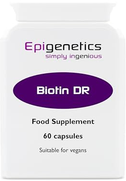 Biotin DR 8000mcg | 100% Pure & Natural High Strength Biotin 8mg | 60 Vegan Friendly Capsules UK Made | 1 Capsule Daily (2 Month Supply)