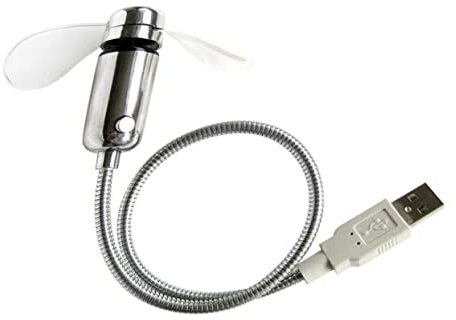 HEMOTON 2pièces Ventilateur Usb Mini Avec Horloge Led Ventilateur Portable Rechargeable Pour Bureau Et Maison