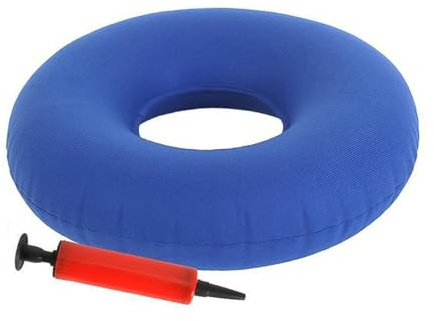 Hsthe Sea Hemorrojder cirkel säte, uppblåsbar ring cirkel kudde, hemorrojder cirkel kudde, gummiring att sitta på för tryckavlastning hemorrojder, post Natal användning (blå)