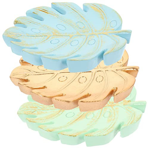 GALPADA Porte-bagues en Résine 3 Pcs Assiette à Bijoux Organisateur D'assiettes Design Élégant pour Rangement de Bijoux Bureau