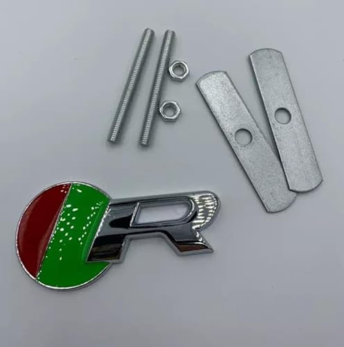 Emblema circolare R griglia auto distintivo rosso/verde/nichel per F-PACE XJ XK XJR XJS E X