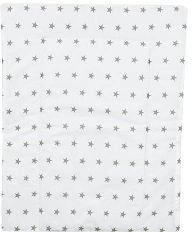 Baby Delux Wickelauflage Wickelunterlage 60x75 cm 75x70 cm weiche Wickeltischauflage Baumwolle wasserdicht waschbar (Little Stars White, 75x70)