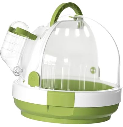 Fonowx Jaula de Viaje para Loros, Transportista para Animales Pequeños, Caja de Transporte de Hámster Y Aves, Verde