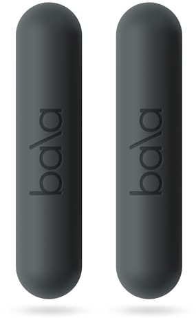 Bala Bars Dumbbell Set for Women & Men, 2lb Dumbbells (Charcoal) - Set of 2 Bars Designed for Walking, Strength Training, HIIT, Boxing & Aerobics - Hand Weights for Working Out at Home
