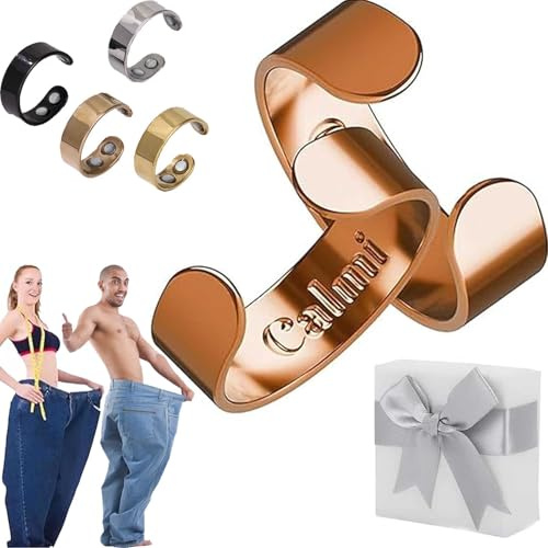 Anello calmi - Gli anelli magnetici Calmi originali per le donne, 2025 Nuovo anello intelligente magnetico regolabile, la soluzione naturale della menopausa, migliora la circolazione (Rosa)