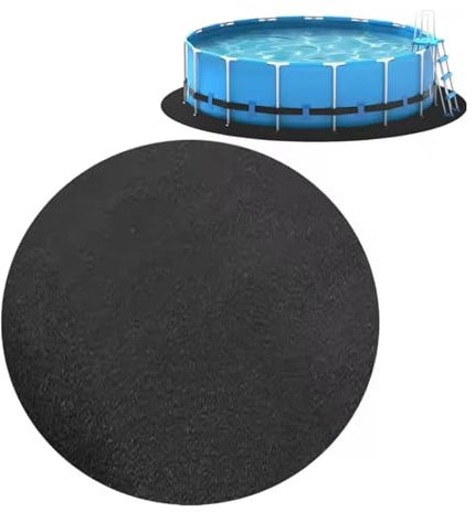 Generico Telo Rotondo per Piscina Fuori Terra, Tappetini per Piscina Fuori Terra, Telo per Piscina Interrata, Telo per Rivestimento Piscina, Tappetino per Piscina Interna Ed Esterna per Ville(18ft)