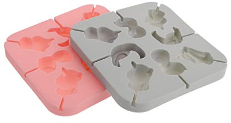 PRETYZOOM 2 Pièces Moules à Glace Silicone Moules DIY Cartoon Forme de Flamant Licorne pour Créer des Popsicles Maison