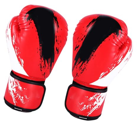 Guantoni in pelle per kickboxing, allenamento e sparring, per uomini, donne, ragazzi, bambini, boxe, kickboxing, 10 oz, 170 g