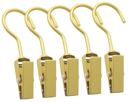 BATHVEVE 5 Clips De Gancho para Ropa Multiusos Portátiles para Secar Pantalones Faldas Sombreros Pinzas Colgantes para Hogar Viaje Lavandería