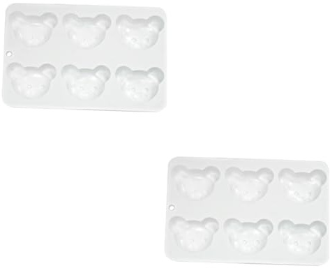 TOPPERFUN 2 Pièces Moule Silicone pour Bonbons et Chocolat Cavités Ours pour Diy Gâteaux et Mousse à