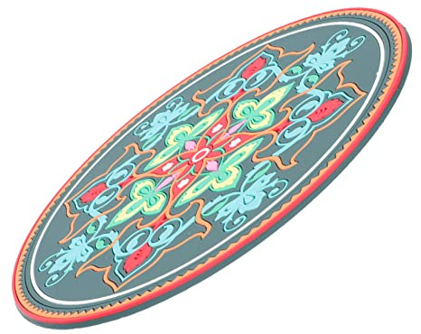 BESPORTBLE Meditationskissen Mit Klangschale Abgerundetes Pad Aus Langlebigem Material Stickschüssel Pad Mit Blumendruck Für Sound Bowl Buddhistische Ritualmatte Für Musikschale Geeignet Für