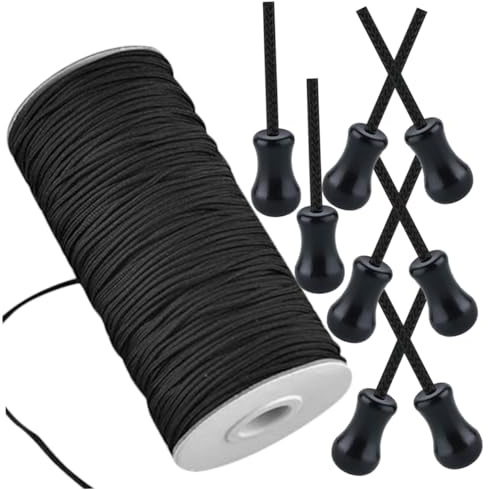 Amosfun Cuerda para Cortinas con Colgantes Cuerda para Persianas y Cortinas Enrollables Accesorios Duraderos para Ventanas Instalación Fácil y Versátil