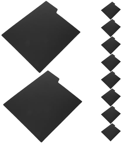Alipis Séparateurs D'albums de Disques Vinyles en Plastique Noir 10pcs Compatibles Universellement pour Organisation Étagère et Collectionneurs à Domicile