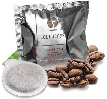 300 Cialde Filtro Carta 44Mm Lollo Caffe' Miscela Argento Espresso