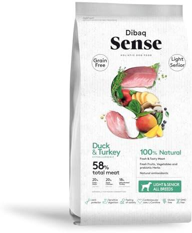 Dibaq Sense Grain Free Pato y Pavo Light o Senior, 2 kg