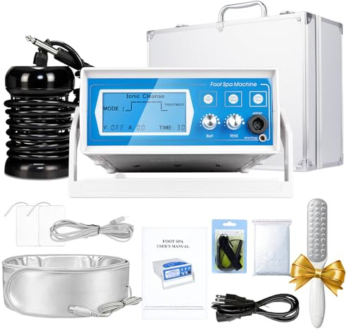 Boeetech Upagarded Ionic Foot Spa Detox Machine, 3 in 1 Ion Cleanse Foot Spa Machine with Large Screen, One File for Home USE