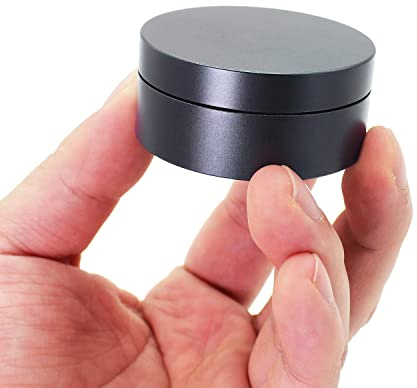 Portable Daily Pill Case, Heavy Duty Aluminium Alloy Round Pill Box, Waterproof Travel Pill Organizer, Pocket Purse Medicine Vitamin Holder EDC Container for Outdoor Camping Working