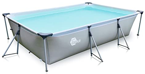 yourGEAR Piscina Familiar 3x2x0,7m con Marco de Acero Piscina Jardín XL Pool