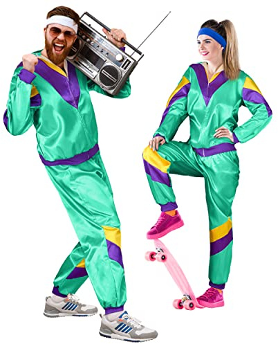 Balinco Premium 80er & 90er Jahre Retro Trainingsanzug I Assianzug I Kostüm I Gangster I Prolet I Bad Taste I Assi I Herren I Damen I Motto I Karneval I Fasching