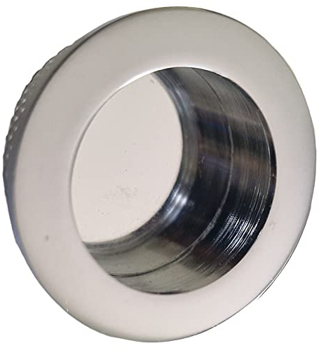 30mm Round Flush Finger Pull Sliding Door Polished Chrome – Pack of 1 | Recessed flush pull for sliding doors and pocket doors. 30mm round insert. Installs flush with door surface.