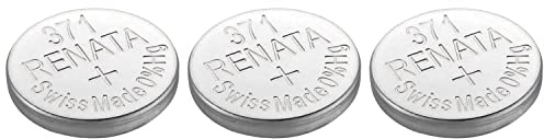 RENATA Knopfzellen Silber Oxid 371/SR920 SW 0% Quecksilber, 3 Stück Batterien