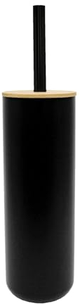 Douceur d'Intérieur Smart Scopino per WC, Diametro 9,1 x 37,2 cm, Nero, Polistirene e bambù