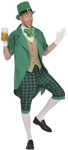 FIESTAS GUIRCA | Disfraz Mr. Patrick Adulto - Camisa, Chaleco, Chaqueta, Pajarita y Pantalón - Disfraces de San Patricio, Fiestas Irlandesas y Celebraciones - Ideal para Hombre