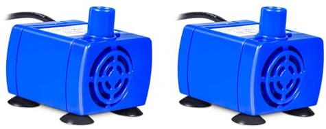 Cerlingwee Petite Pompe Submersible 1,6 Litre pour Aquariums et Fontaine pour Animaux Domestiques Pompe de Bassin Basse Tension AC 12 V