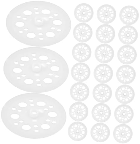 BESTonZON Runde Kunststoffscheiben Isolierplatten Unterlegscheiben Mit Loch Schaumstoff Isolierplatten Befestigung Für Dämmplatten 100 Stück Praktisches Montagematerial