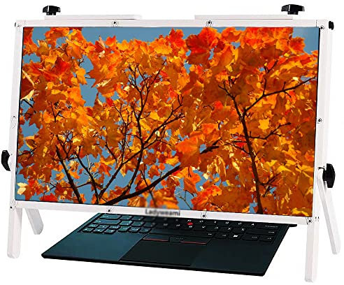 Laptop-Bildschirmlupe 2022, Laptop-Bildschirmvergrößerer, 3D-22-Zoll-Bildschirmlupe für Laptop, Lupe zum Lesen, 3-fache Lupe/Vergrößerungsblatt Fresnel-Linse,Weiß (Weiß)