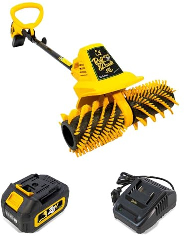 Garland Barredora Peinadora de Césped Artificial - Roll&Comb Keeper 141 20 V - Motor a Batería - Ancho de Trabajo 40 cm - Incluye Batería 4Ah y Cargador Keeper 20V Single Fast Charger