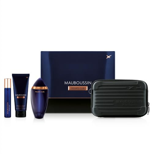 Mauboussin - Coffret Prestige Private Club : Eau de Parfum 100ml, Gel Douche 75ml, Travel Spray 20ml & Sac Bandoulière